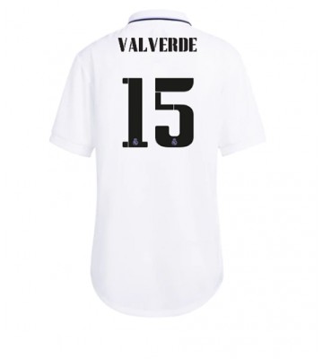Real Madrid Federico Valverde #15 Hjemmedrakt Kvinner 2022-23 Kortermet